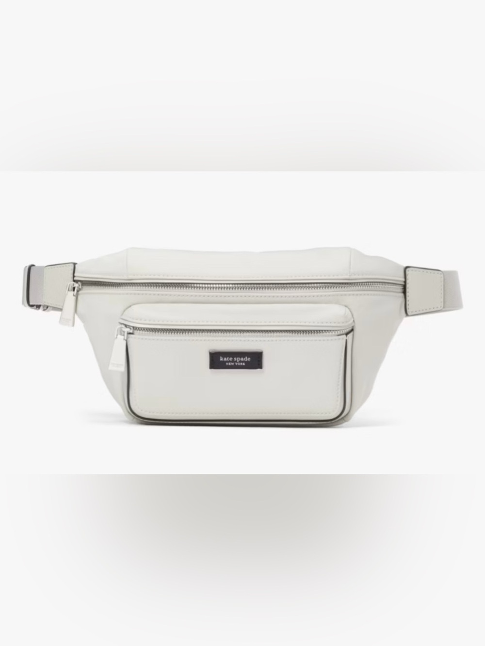 Kate Spade Sam Icon Ksnyl Medium Nylon Belt Bag In Stony Beach
